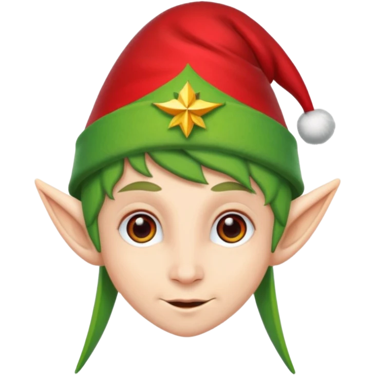 green elf with christmas hat emoji