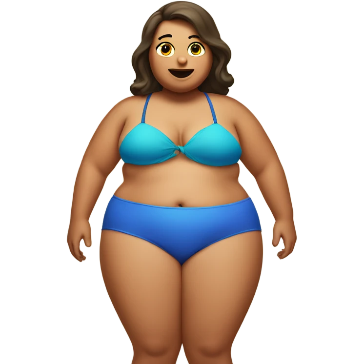 Fat girl in bikini emoji
