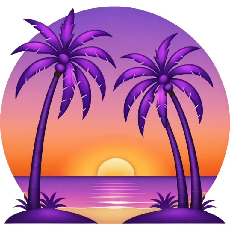 florida plam trees and sunset emoji