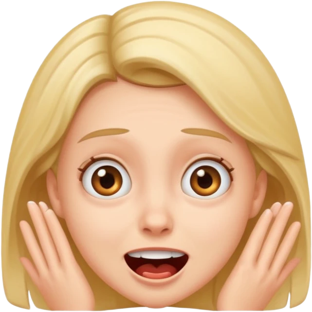 scared funny girl  emoji