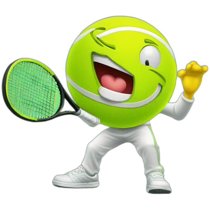Tennis ball dabbing emoji