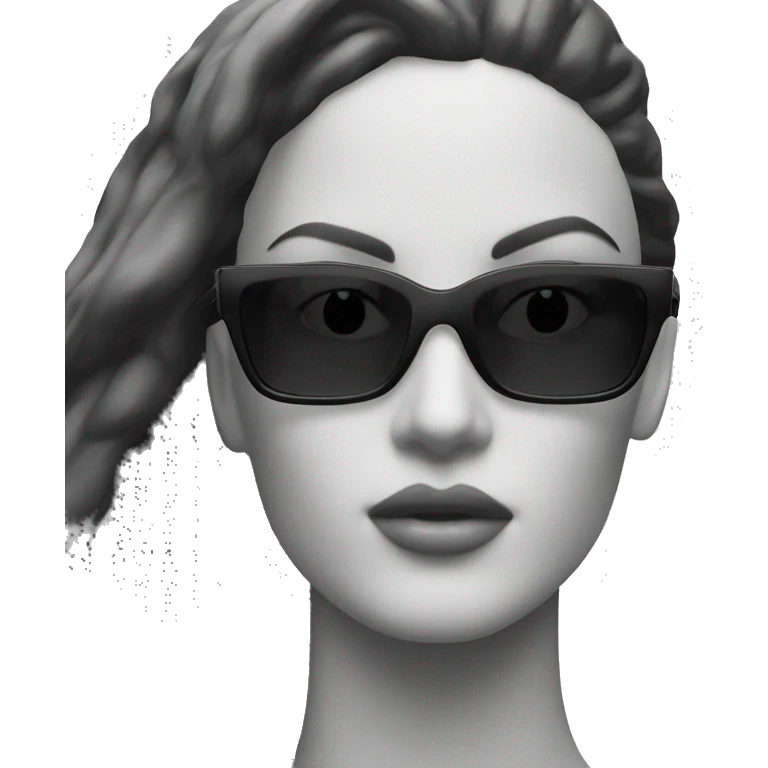 Balenciaga dynamo rectangle sunglasses  emoji