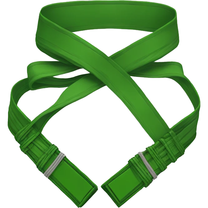 Green tied martial arts belt emoji
