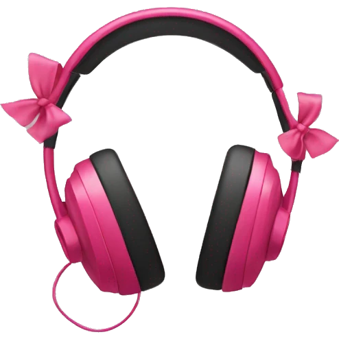 Headphones with bows emoji