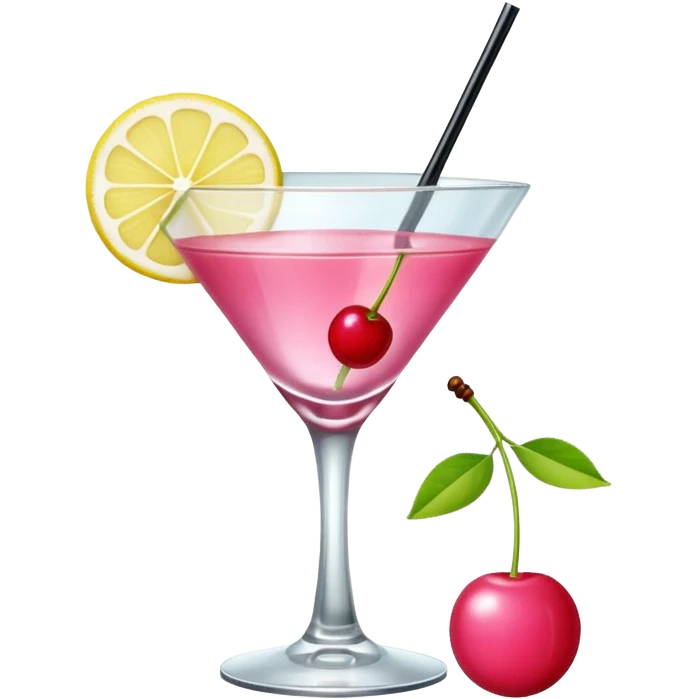 Pink cocktail emoji