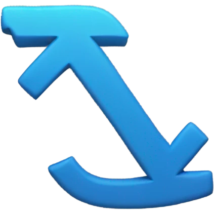 percentage symbol in blue emoji