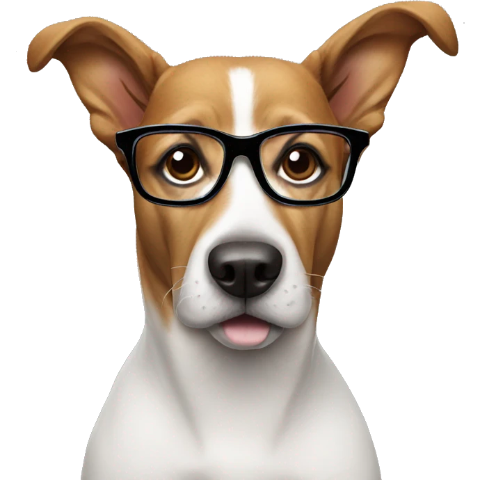 dog with glasses  emoji