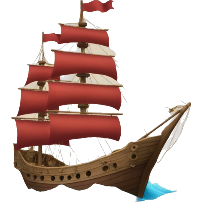 a ship with scarlet sails emoji