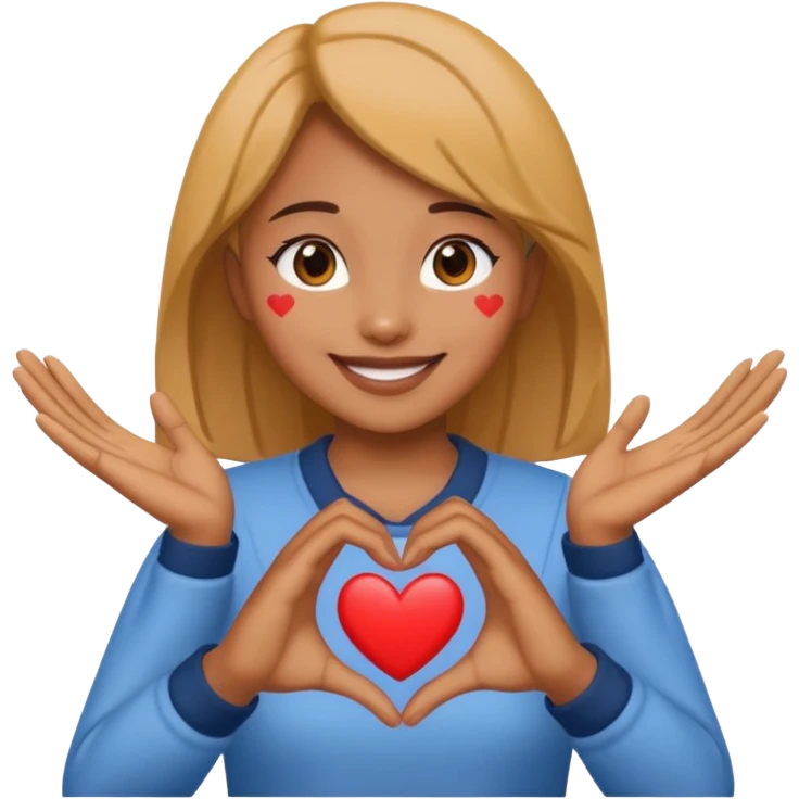 Sameko Saba doing an heart with her hands emoji