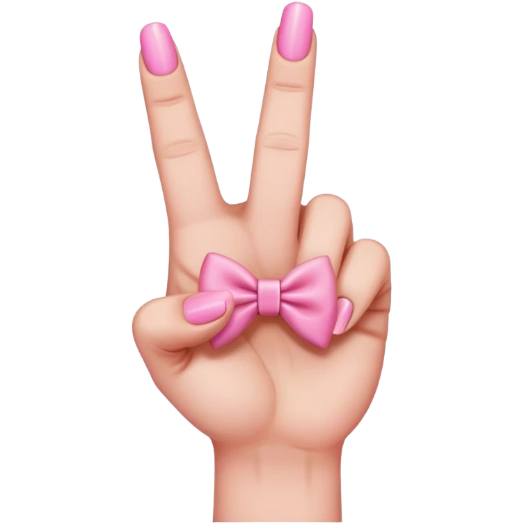 middle finger with pink bow emoji