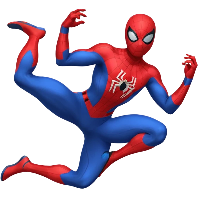 Web-Slinger hero but cartoon emoji