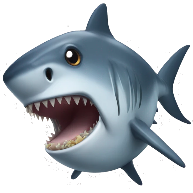Fish eating shark emoji