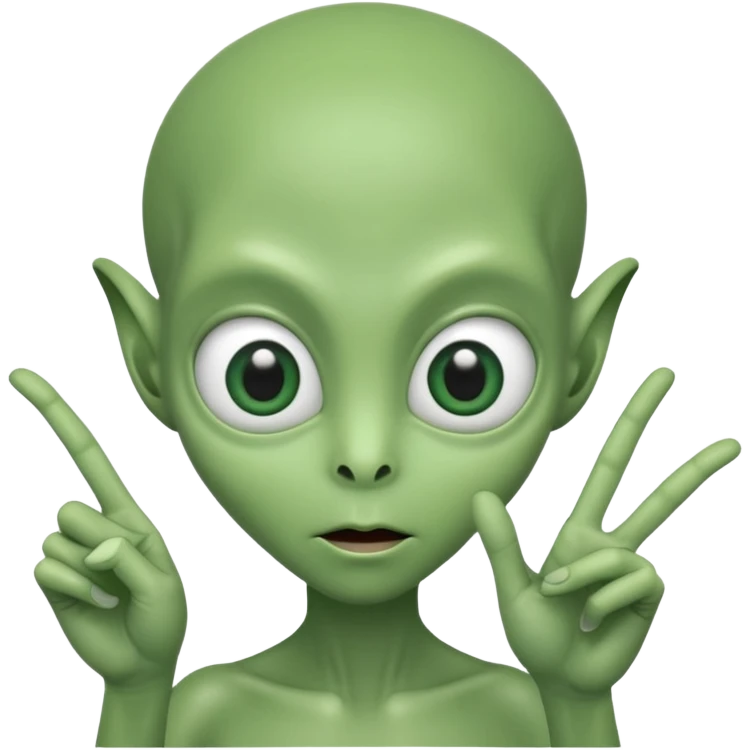 Un aliene qui fait le signe jul emoji