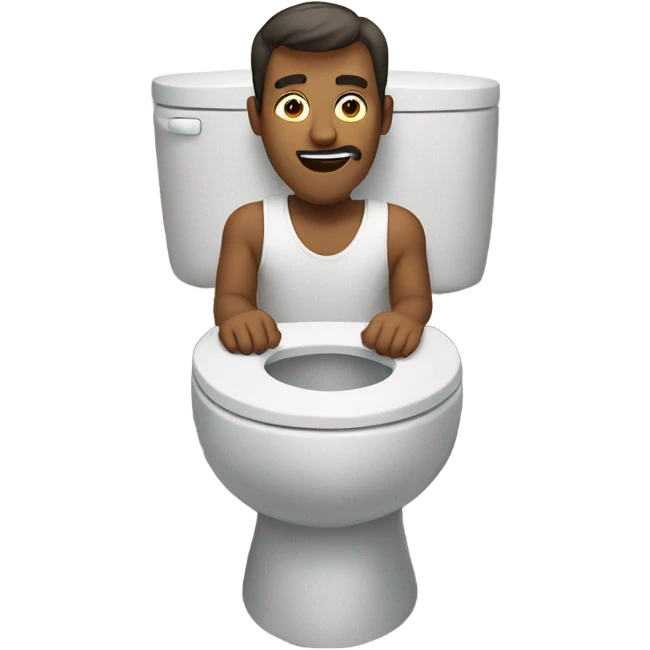 man in a toilet emoji