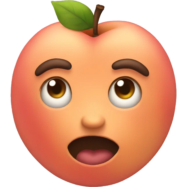 brown peach emoji