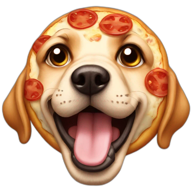 pizza face dog emoji