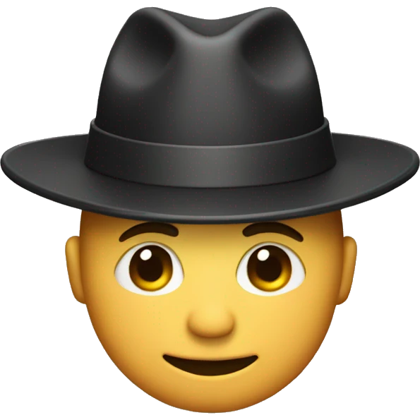 Man wearing hat shaped like butt cheeks emoji