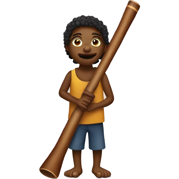 make an australian aboriginal with a didgeridoo emoji