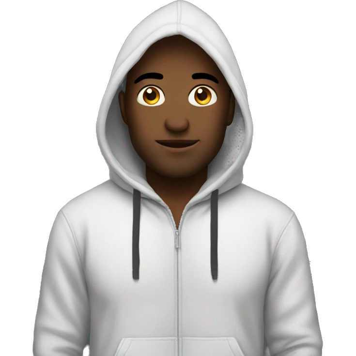 with hoodie emoji