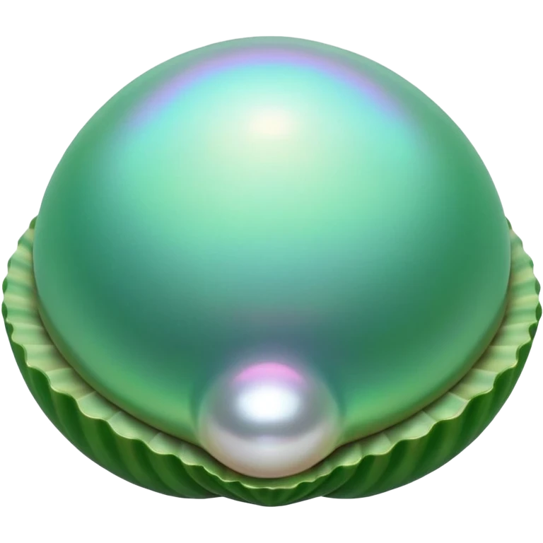 pearl in green shells emoji
