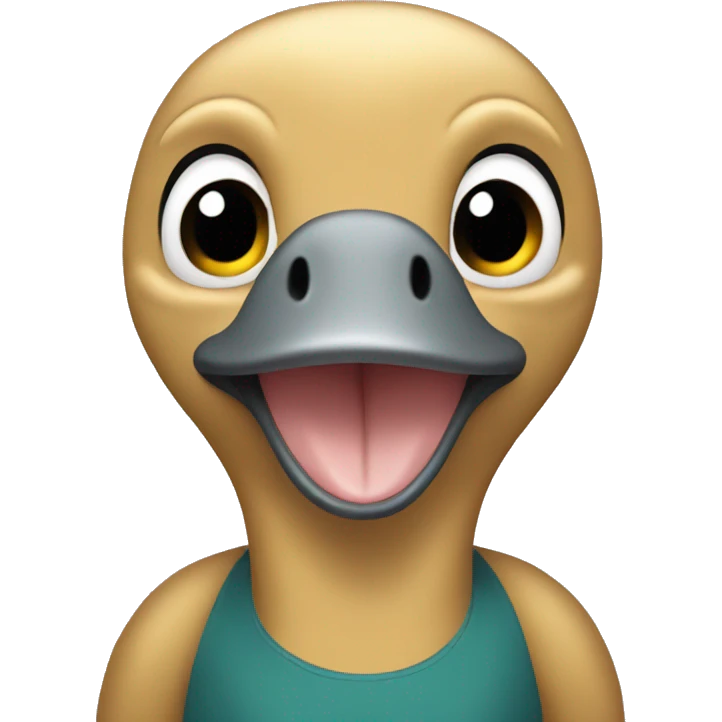 Blonde platypus with a buzz cut emoji