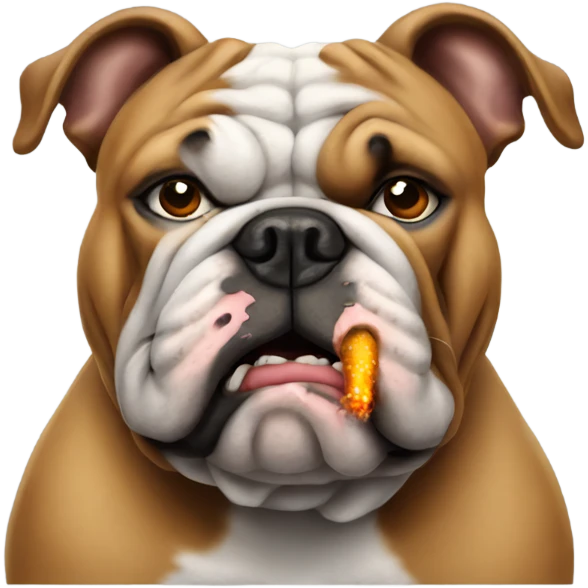 Xl bulldog smoking emoji