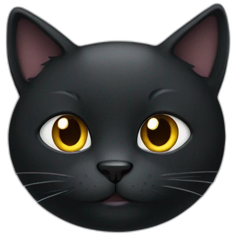 dark cat emoji