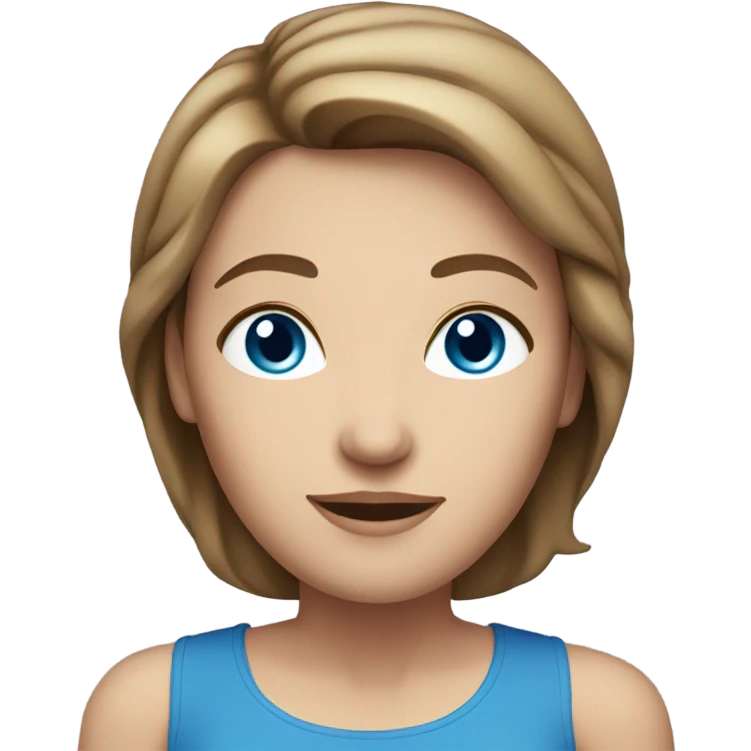 white-woman-slight-wrinkles-short-brown-hair-blue-eyes emoji