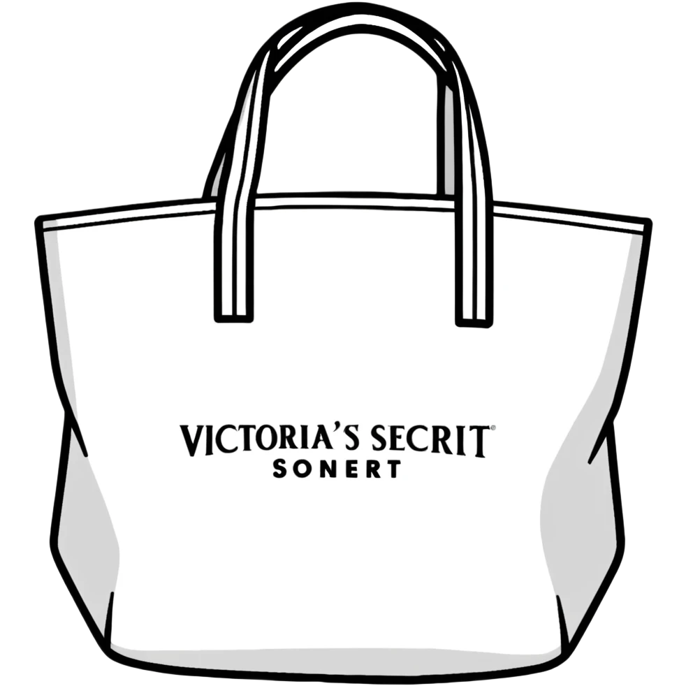 Victoria's Secret tote bag with logo in pink color emoji