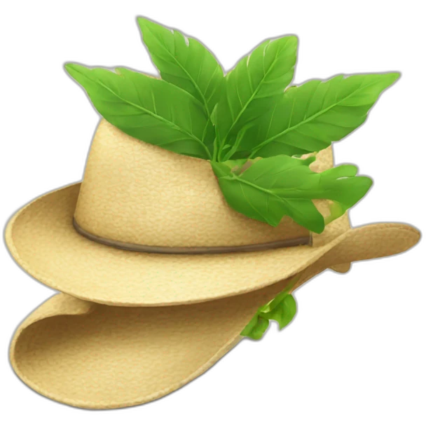 Student hat, plants, biology, nature emoji
