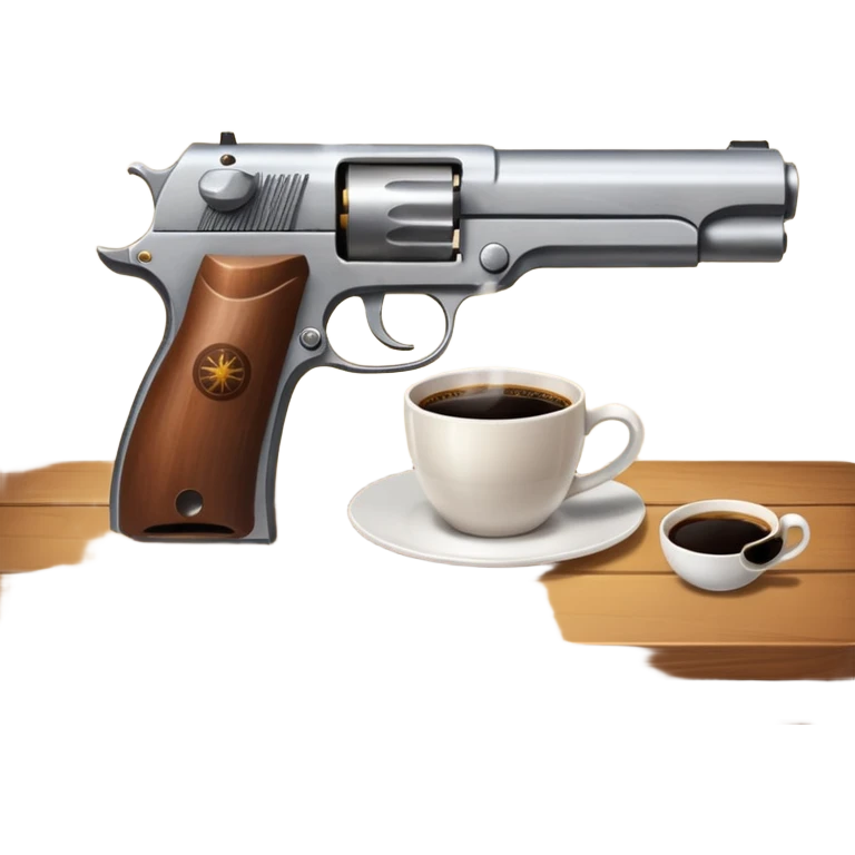 Coffee and pistol emoji
