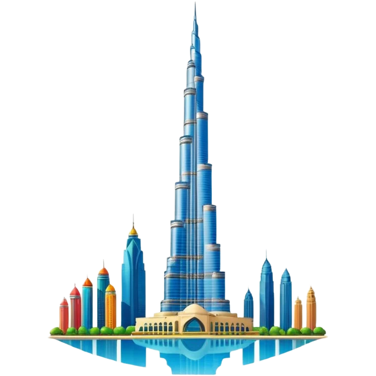 Burj khalifa sticker version emoji