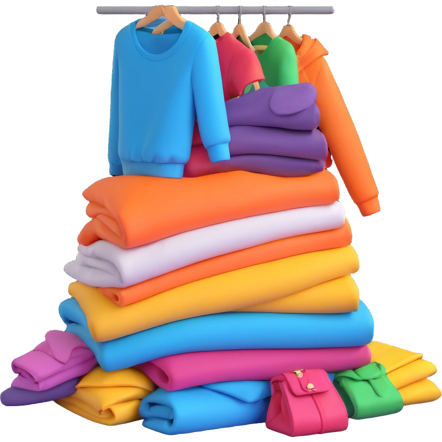 pile of fashionable clothes emoji