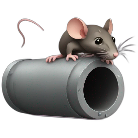Rat stuck in a pipe emoji