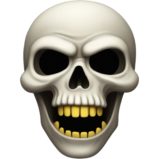 Scary skull emoji