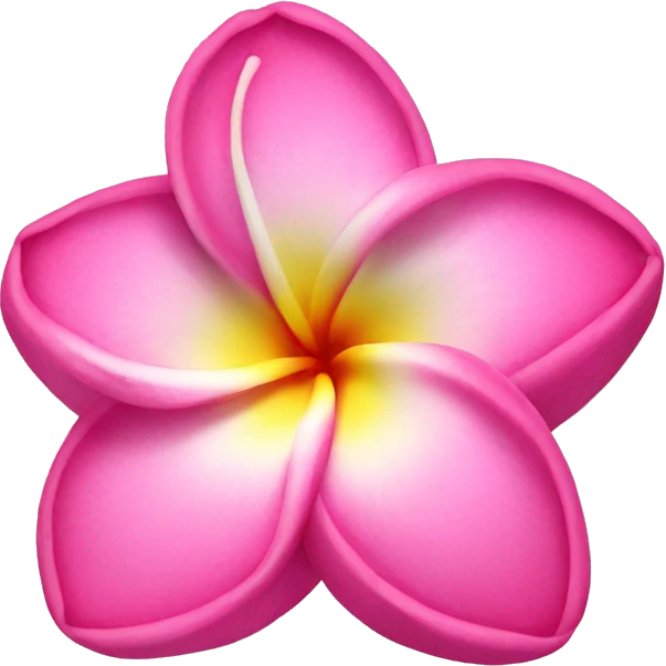 Pink plumeria flower  emoji