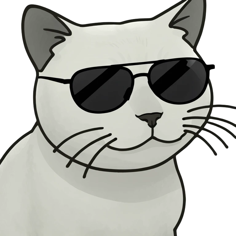 Cat with sunglasses emoji