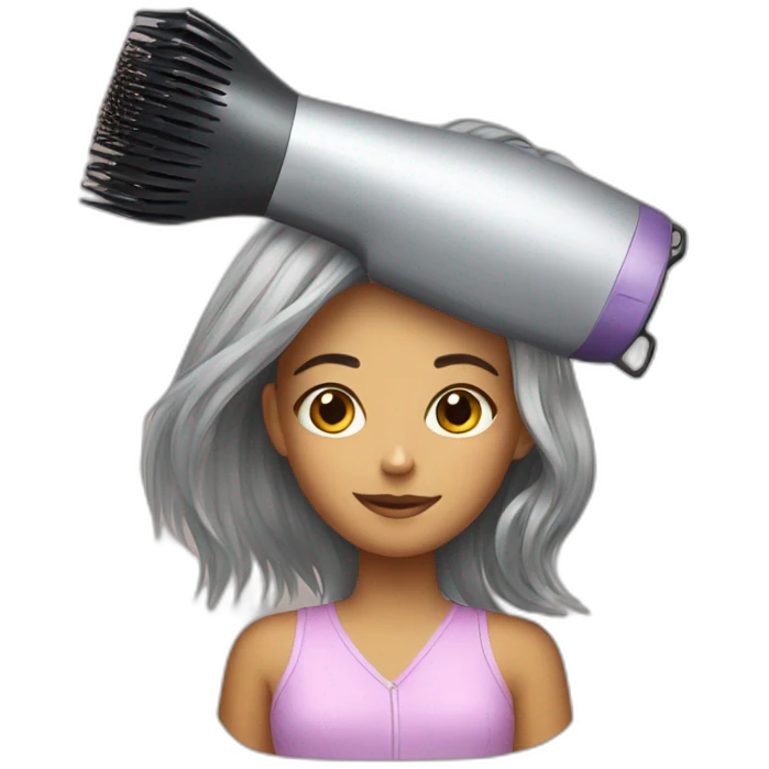 Girl with hairdryer  emoji
