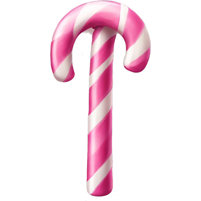 Pink candy cane emoji