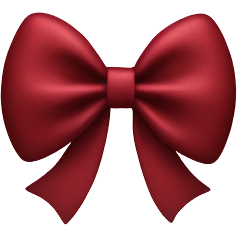 Dark red iPhone bow emoji
