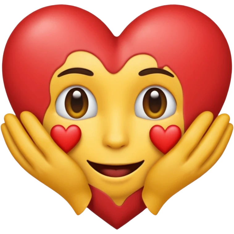 un emoji tosiendo corazones por la boca emoji