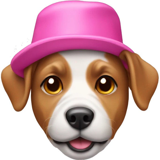 dog with pink hats  emoji
