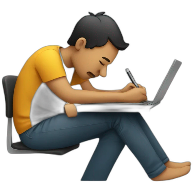 person editing tired emoji