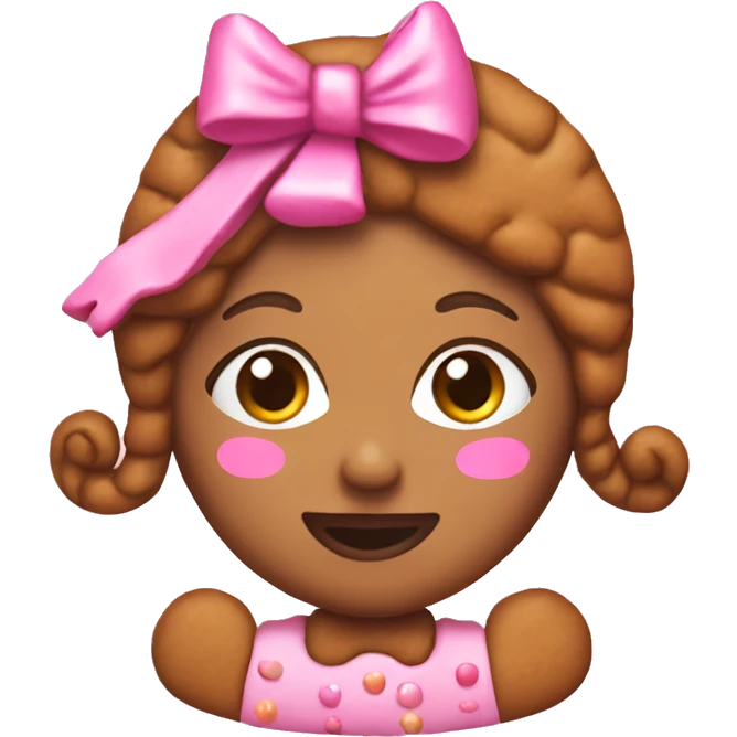 Pink coquette gingerbread  emoji