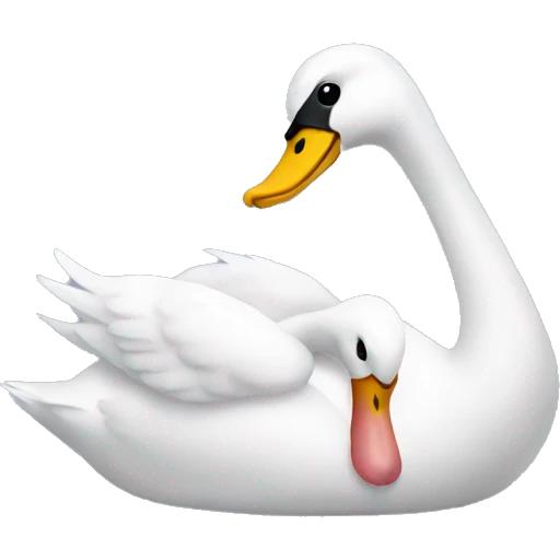 Swan with duck heart  emoji