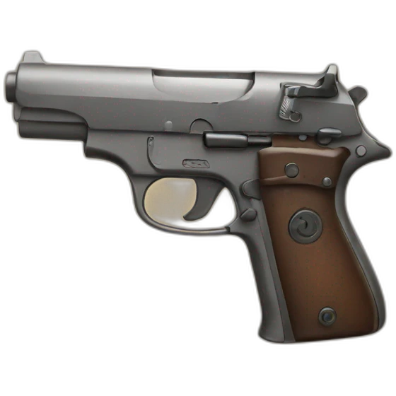 Gun with a smile emoji