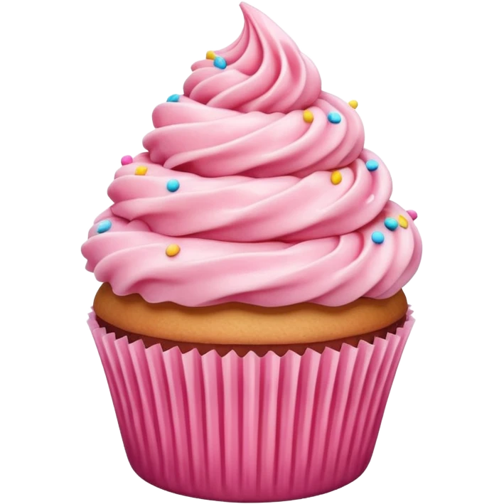 Cupcake with pink icing emoji