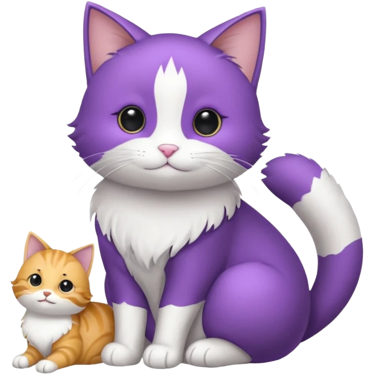 Робот фиолетовый кот emoji