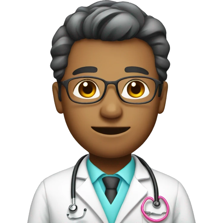 doctor with pink stethoscope  emoji