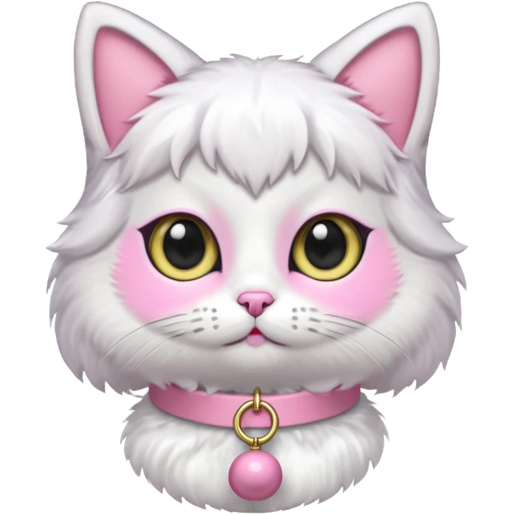 neko with bell pink coller emoji